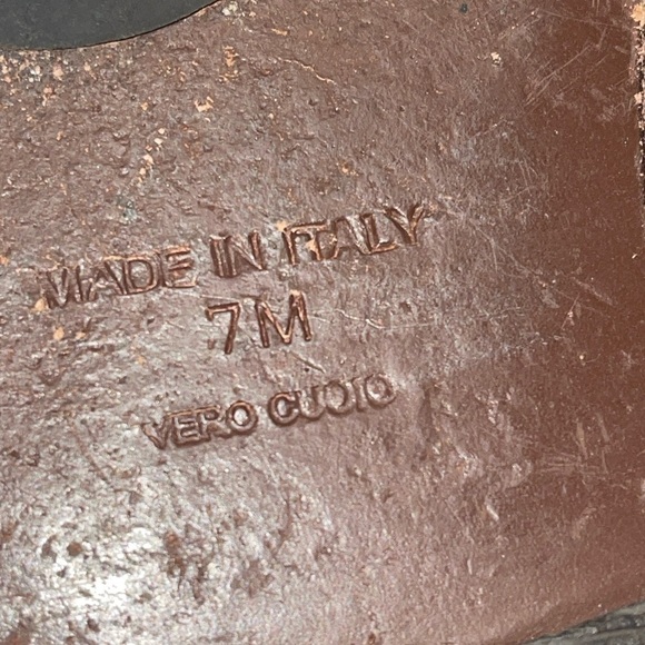 Matisse Women's Sandals Size 7M Brown Leather Thong Buckle Close Made in Italy - Picture 10 of 10